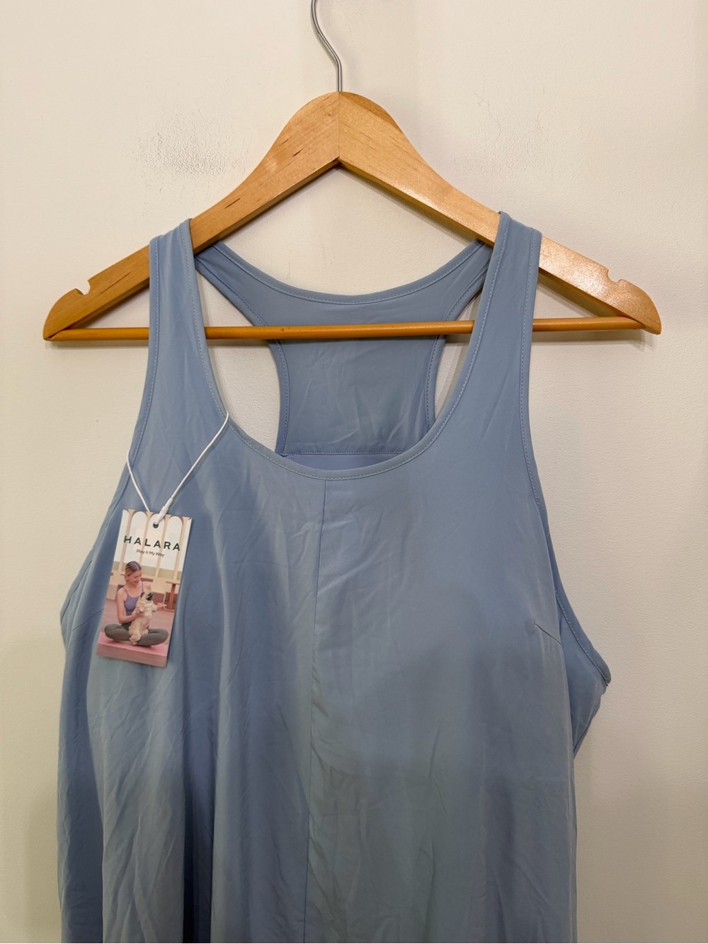NWT Halara Breezeful Backless Racerback Dress High Low Flowy Midi Women’s XL - Picture 3 of 9